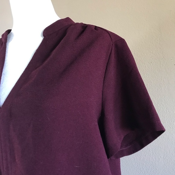 Lush wine red midi dress size L - Picture 3 of 12